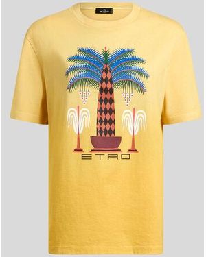 Etro T-Shirt With Print in Blue | Lyst