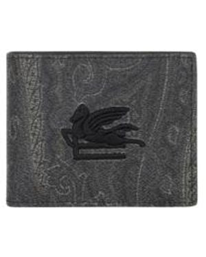 Etro Arnica Wallet With Pegaso Detail - White