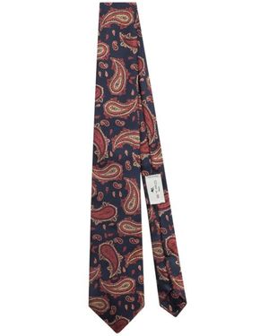 Etro Paisley Silk Jacquard Tie - Purple