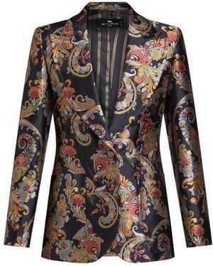 Etro Fil Coupé Jacquard Jacket - Black