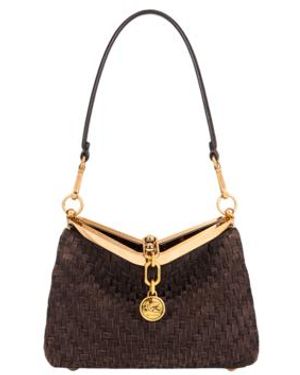 Etro Small Woven Suede Vela Bag - Brown