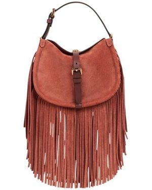 Etro Pony Fringe Shoulder Bag - Red