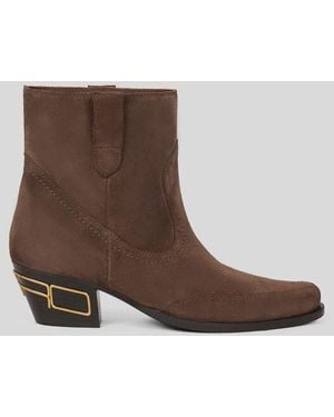 Etro Suede Ankle Boots - Brown