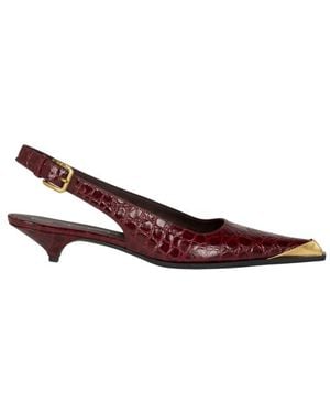 Etro Slingbacks Aus Geprägtem Leder, Damen, Größe - Braun