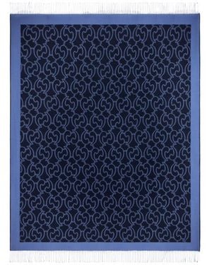 Etro Plaid En Jacquard De Laine À Motif Paisley - Bleu