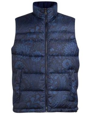 Etro Gilet Rembourré À Motif Paisley Fleuri, Homme, Taille - Bleu