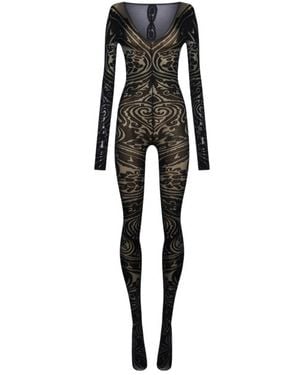 Etro Paisley Tattoo Bodysuit - Black