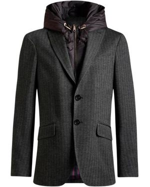 Etro Blazer With Removable Bib - Black