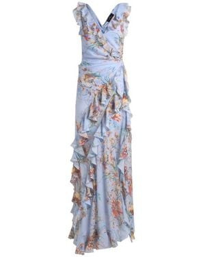 Etro Long Dress With Ruffles And Cut-Out - White