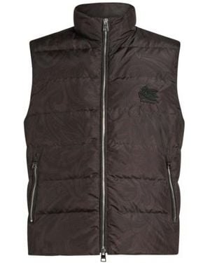 Etro Waistcoat With Paisley Print - Brown