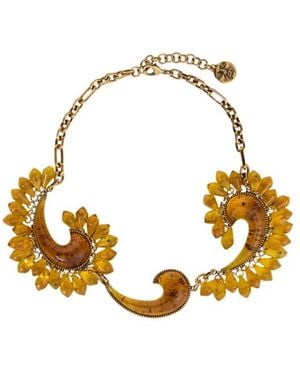 Etro Paisley Necklace With Droplets - Metallic