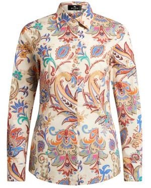 Etro Printed Poplin Shirt - White