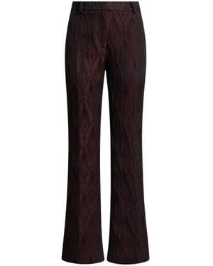 Etro Jacquard Pants With Floral Medallion Motif - Black
