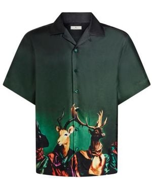 Etro Camicia Bowling - Verde