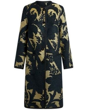 Etro Cappotto reversibile floreale al ginocchio - Nero