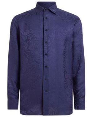 Etro Paisley Jacquard Shirt - Blue