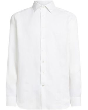 Etro Linen Shirt With Pegaso - White