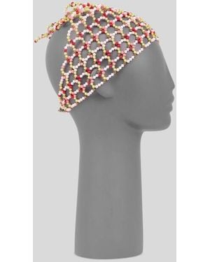 Etro Bandana Di Perline, Donna - Grigio