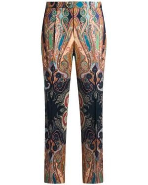 Etro Paisley Wool Pants - Multicolor