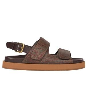 Etro Sandali Bassi Paisley, Donna, Taglia - Marrone