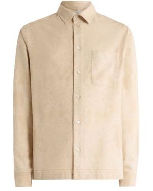 Etro Paisley Cotton Jacquard Shirt - Natural