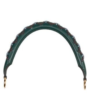 Etro Leather Bag Handle With Threading - Blue