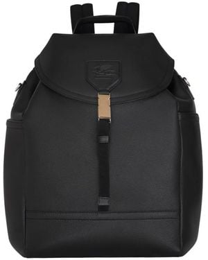 Etro Large Leather Backpack - Black