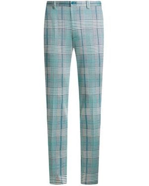 Etro Glen Plaid Pants - Blue