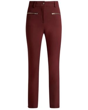 Etro Slim-Fit Trousers With Zip - Red