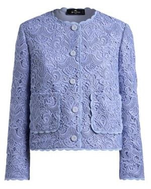 Etro Floral Macramé Jacket - Blue