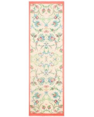 Etro Cotton And Silk Scarf With Floral Motif - Metallic