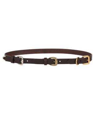 Etro Leather Belt With Buckles - Brown