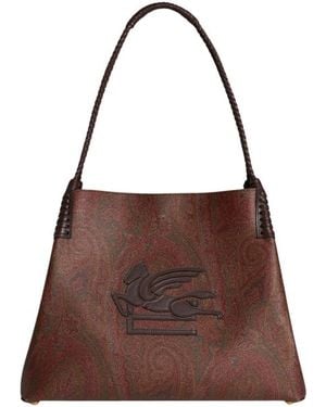 Etro Paisley Jacquard Libra Tote - Brown