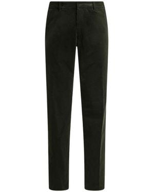 Etro Stretch Cotton Corduroy Trousers - Black