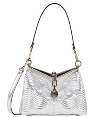 Etro Small Metallic Leather Vela Bag