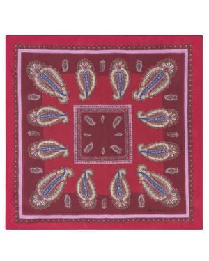 Etro Fazzoletto Da Taschino Paisley, Uomo - Rosso
