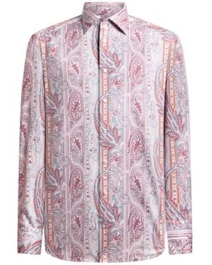 Etro Paisley Cotton Satin Shirt - Pink