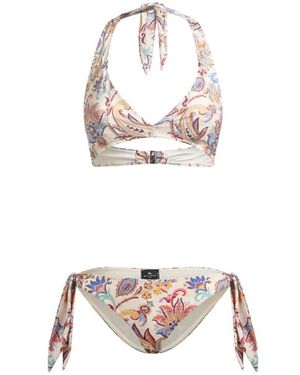 Etro Bikini Con Stampa Floreale, Donna, Taglia - Bianco