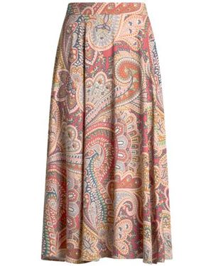 Etro Midirock Mit Paisleymuster Aus Envers-Satin, Damen, Größe - Pink