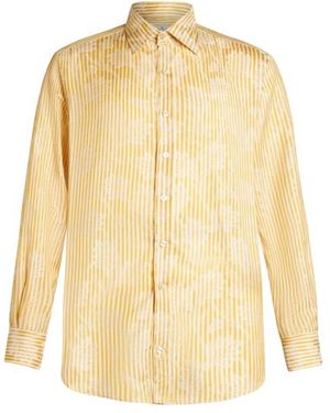 Etro Striped Jacquard Shirt - Yellow