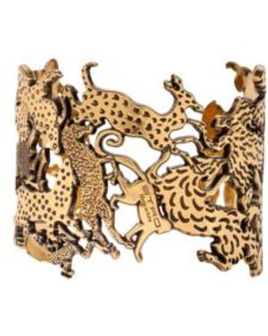 Etro Cuff Bracelet With Animals - White