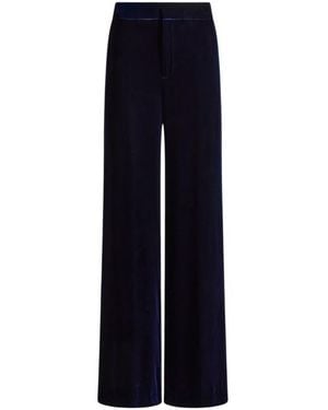 Etro Wide-Leg Velvet Trousers - Blue