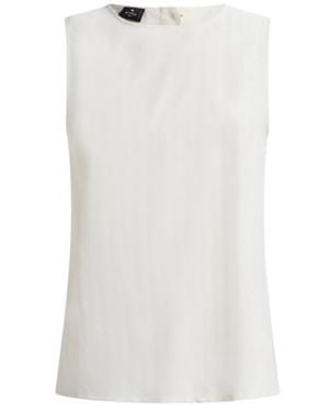 Etro Paisley Jacquard Top - White