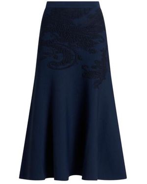 Etro Skirt With Decorative Pattern - Blue
