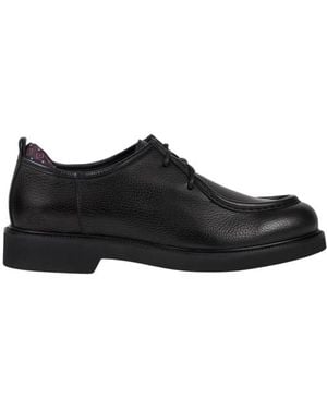 Etro Leather Lace-Up Shoes - Black
