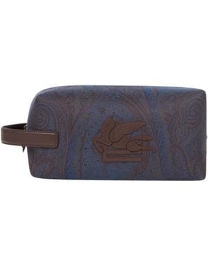 Etro Essential Medium Jacquard Pouch - White