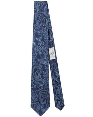 Etro Silk Jacquard Tie - Blue