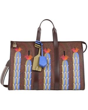 Etro Grosse Reisetasche X Agostino Iacurci - Weiß