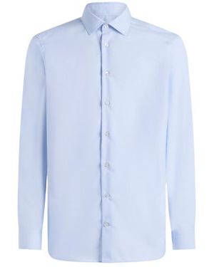 Etro Button-Down Shirt With Pegaso - Blue