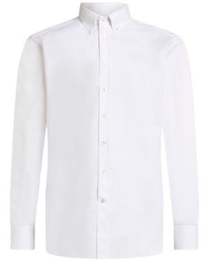 Etro Button-Down Shirt With Logo - White